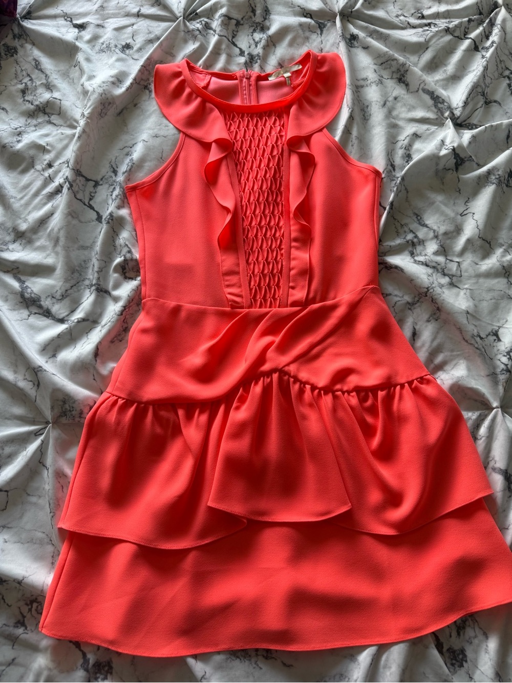 Maje Coral Ruffle-Trim Mini Dress - Picture 5 of 5